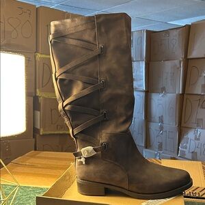 Journee Collection Brown Combat Boots